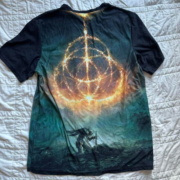 Eldenring graphic short sleeve t shirt sz XL game nerd gamer skater casual - Picture 4 of 4